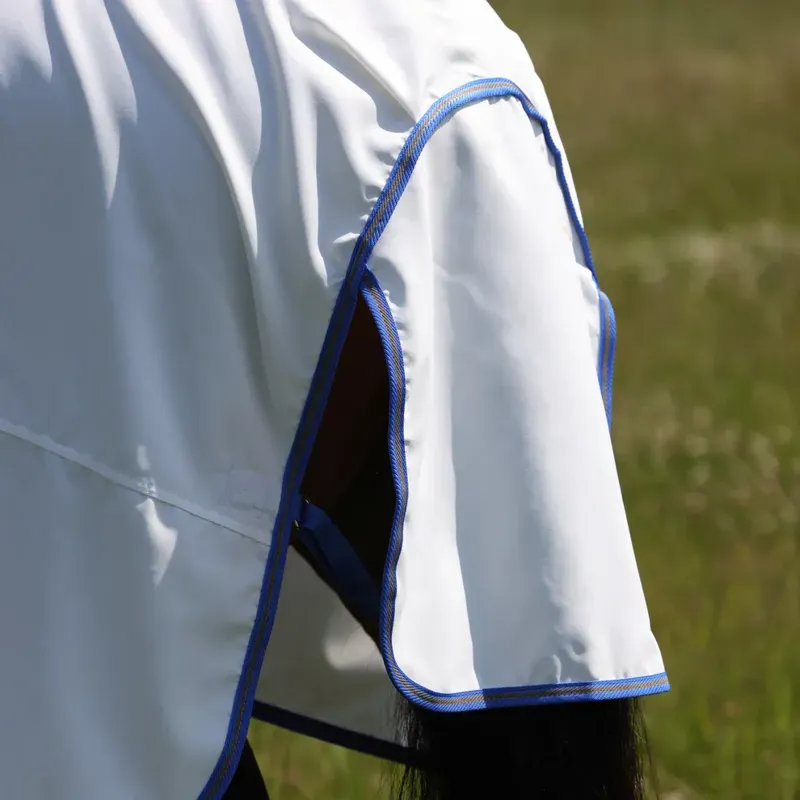 Shires Tempest Plus Sweet Itch Combo Rug - White and Air Force Blue-5