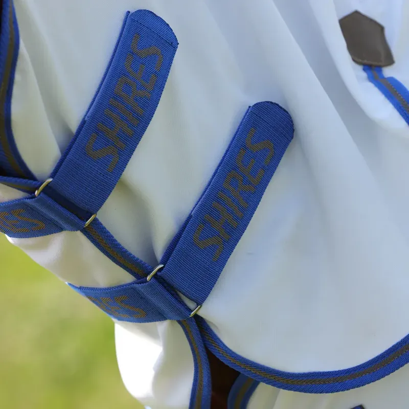 Shires Tempest Plus Sweet Itch Combo Rug - White and Air Force Blue-6