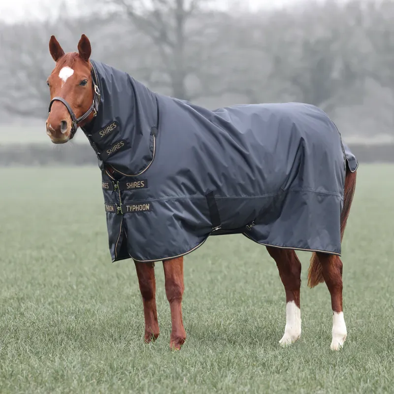 Shires Typhoon Combo Turnout Rug 50g in Black-1