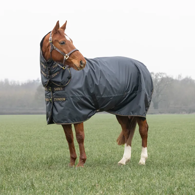 Shires Typhoon Combo Turnout Rug 50g in Black