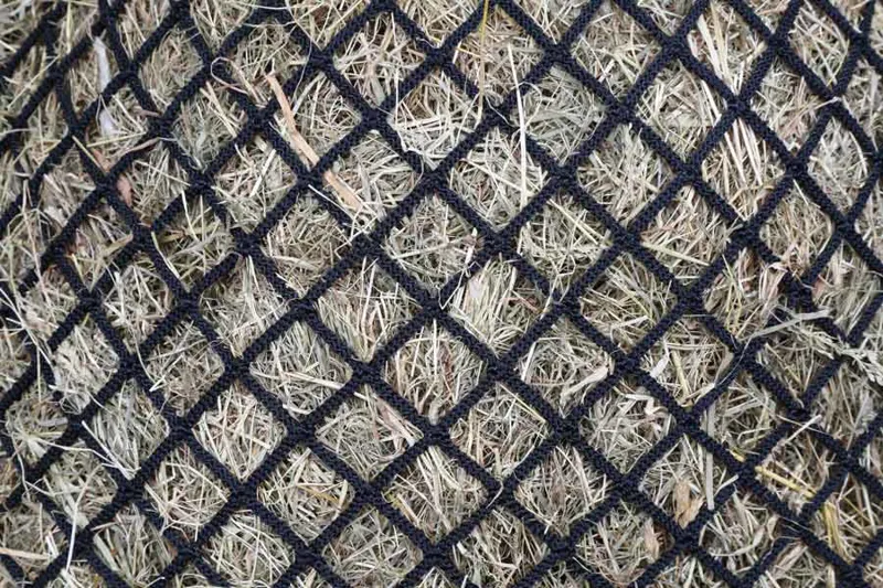 Shires Soft Mesh Haylage Net 1.5 inch Holes in Black-1
