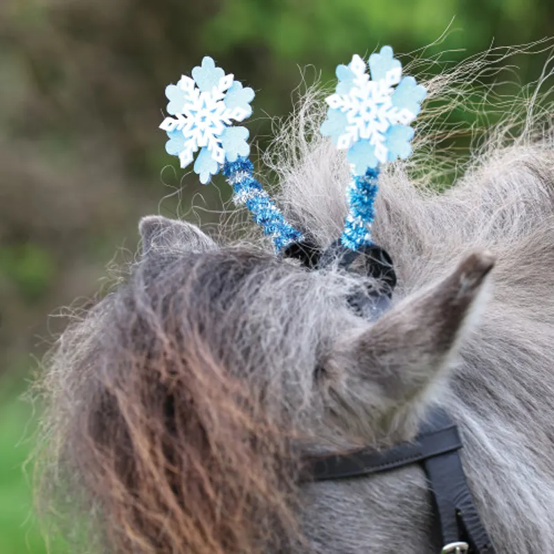 Equetech Fjord Snowflake Bridle Boppers in Light Blue-1