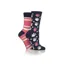 Sockshop WildFeet Fluffy Lounge Socks Ladies in Paw Print