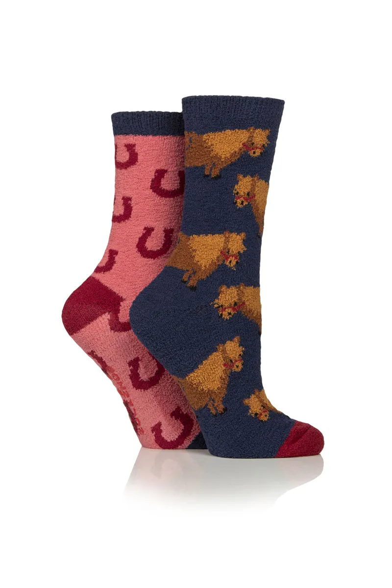 Sockshop WildFeet Fluffy Lounge Socks Ladies in Pony