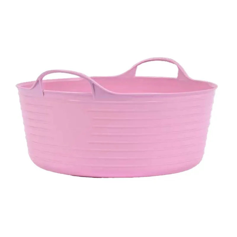 Red Gorilla Tubtrug Small Shallow Bucket in Soft Pink