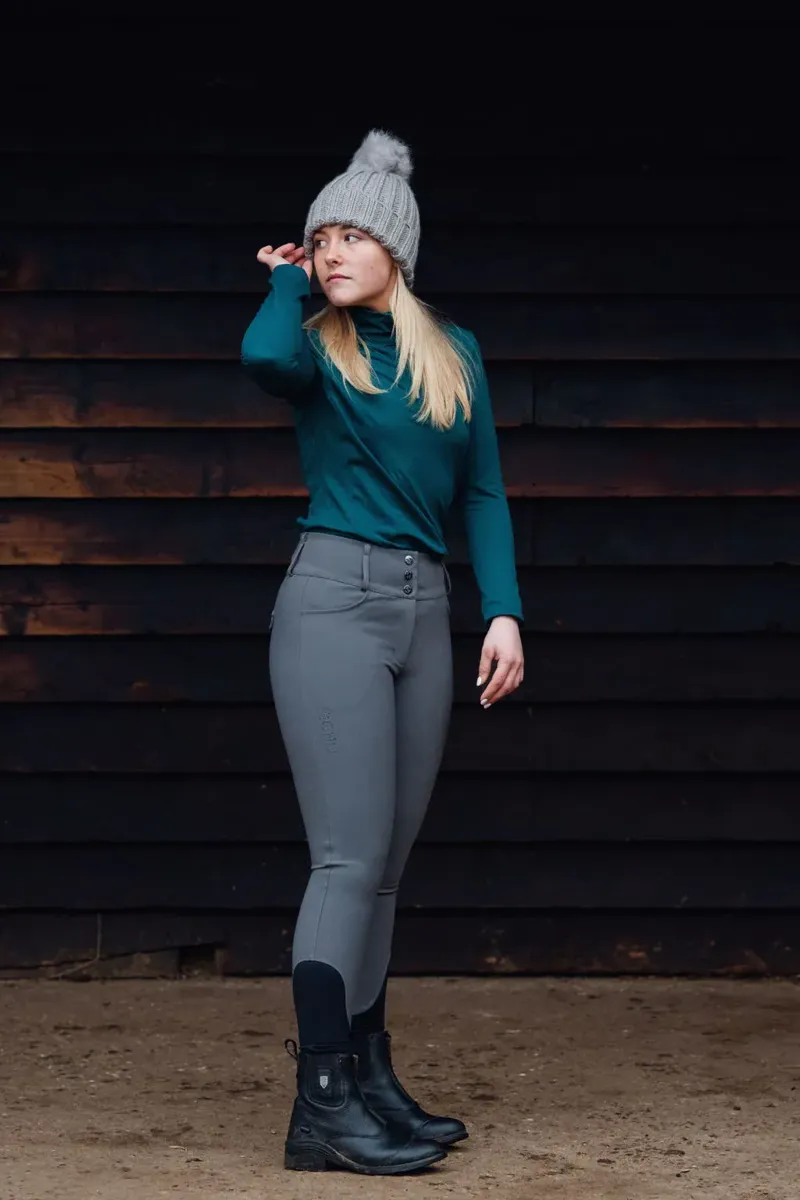 Soho Equestrian Breeches Ladies in Gun Metal Grey-2