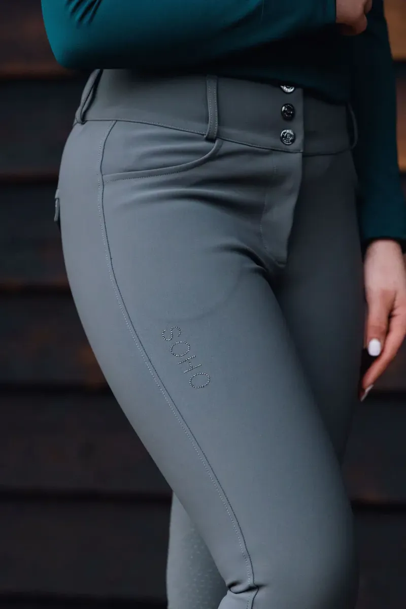 Soho Equestrian Breeches Ladies in Gun Metal Grey
