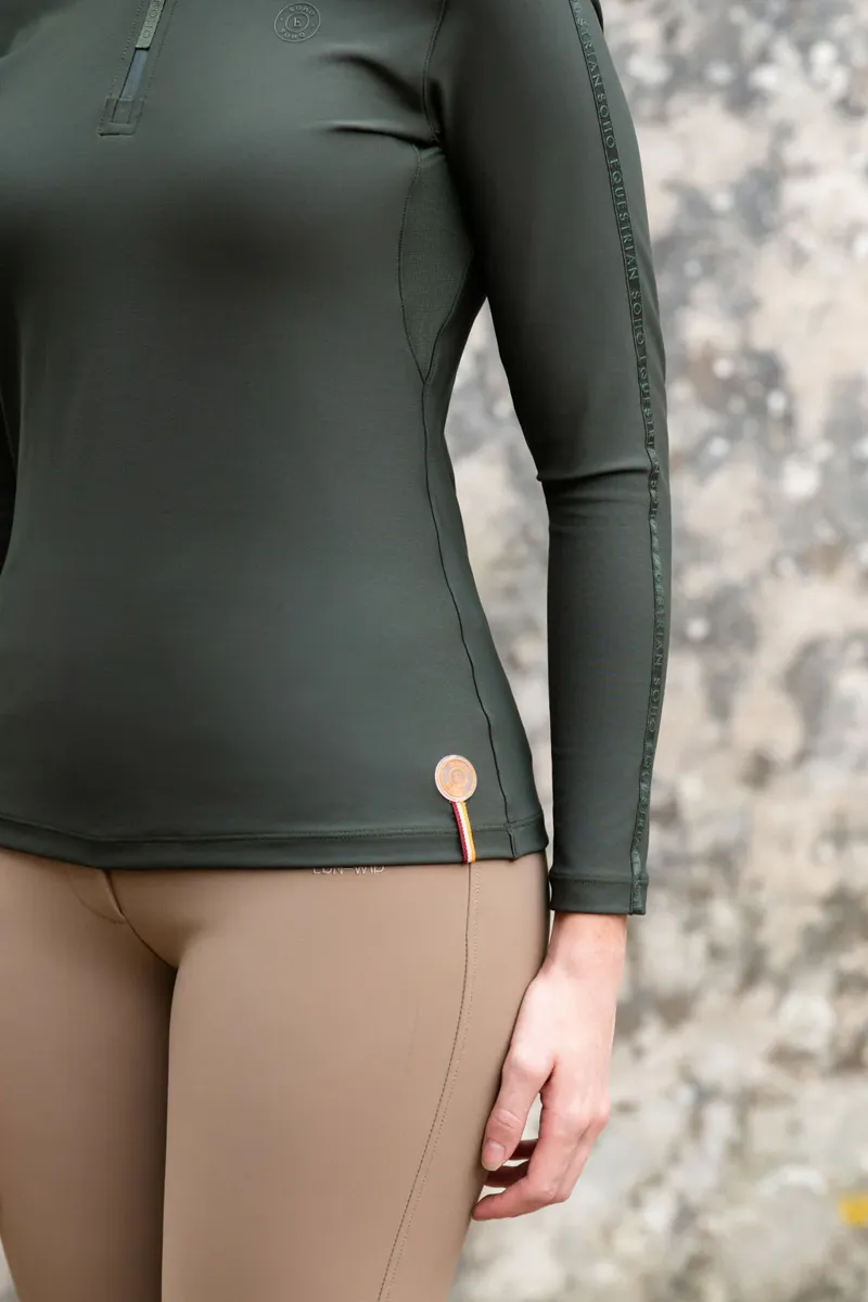 Soho Equestrian Training Top Ladies in Khaki-1