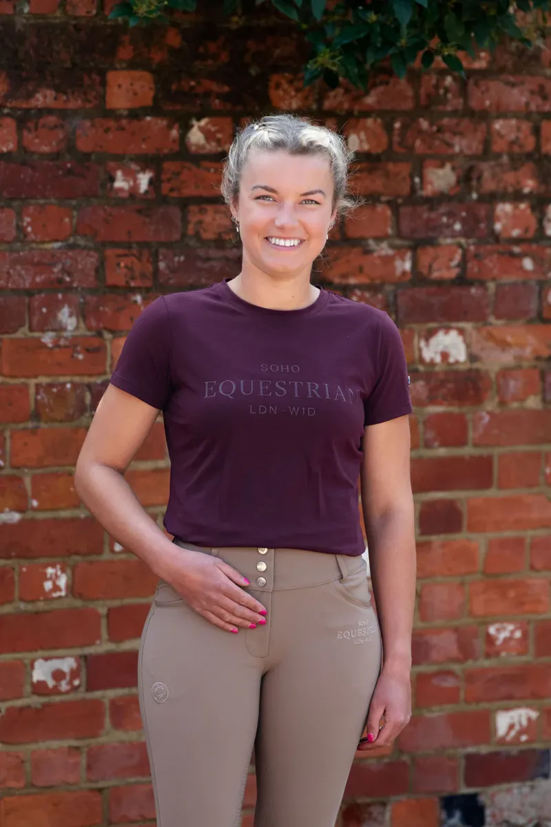 Soho Equestrian Tee Ladies in Margaux