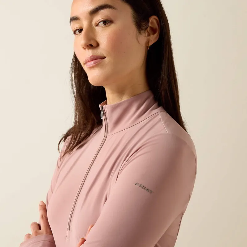 Ariat SolVeil Half Zip Baselayer Ladies in Antler-2