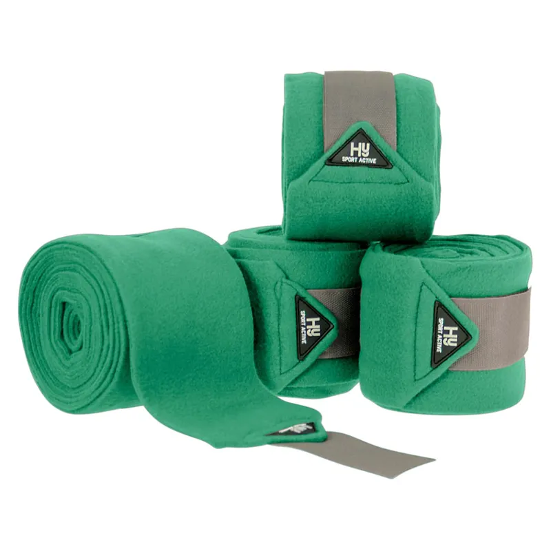 Hy Equestrian Sport Active Luxury Bandages in Emerald