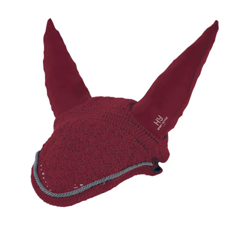Hy Equestrian Sport Active Fly Veil Cob/Full in Vivid Merlot - WEB EXCLUSIVE