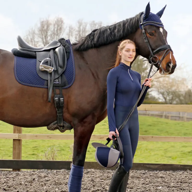 Hy Equestrian Sport Active Fly Veil in Midnight Navy - WEB EXCLUSIVE-1