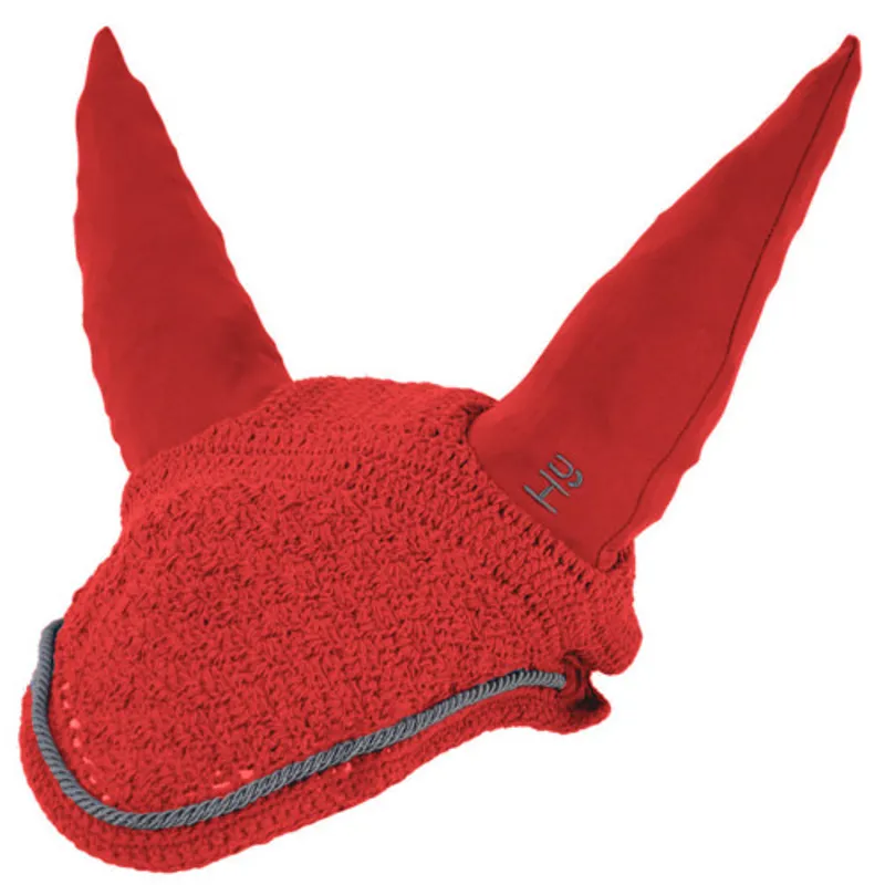 Hy Equestrian Sport Active Fly Veil in Rosette Red - WEB EXCLUSIVE