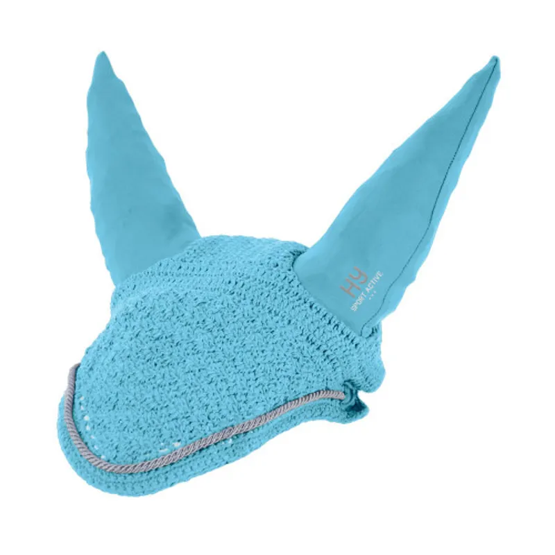 Hy Equestrian Sport Active Fly Veil in Sky Blue - WEB EXCLUSIVE