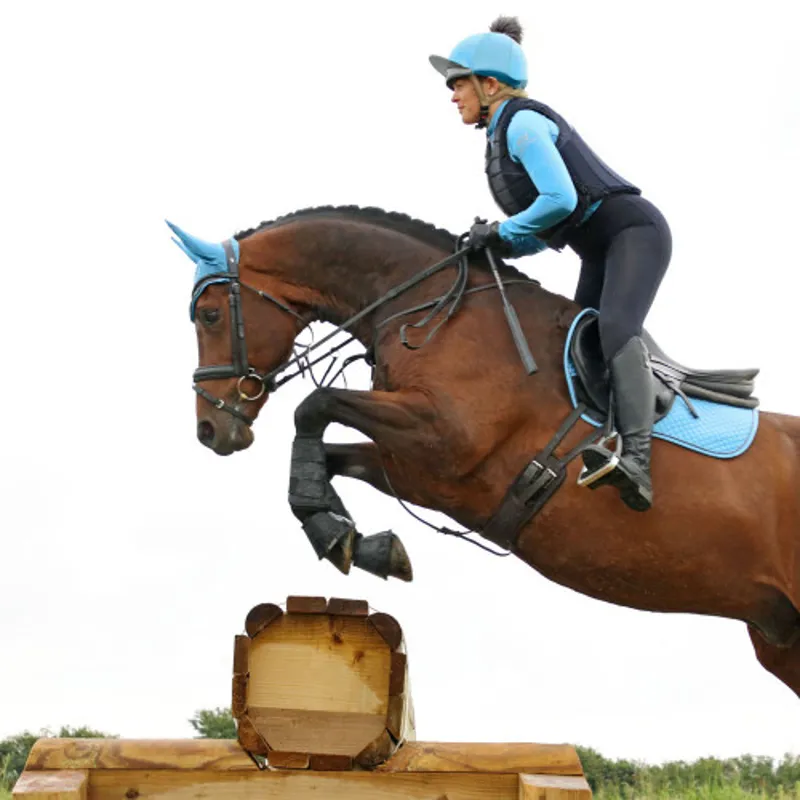 Hy Equestrian Sport Active Fly Veil in Sky Blue - WEB EXCLUSIVE-1