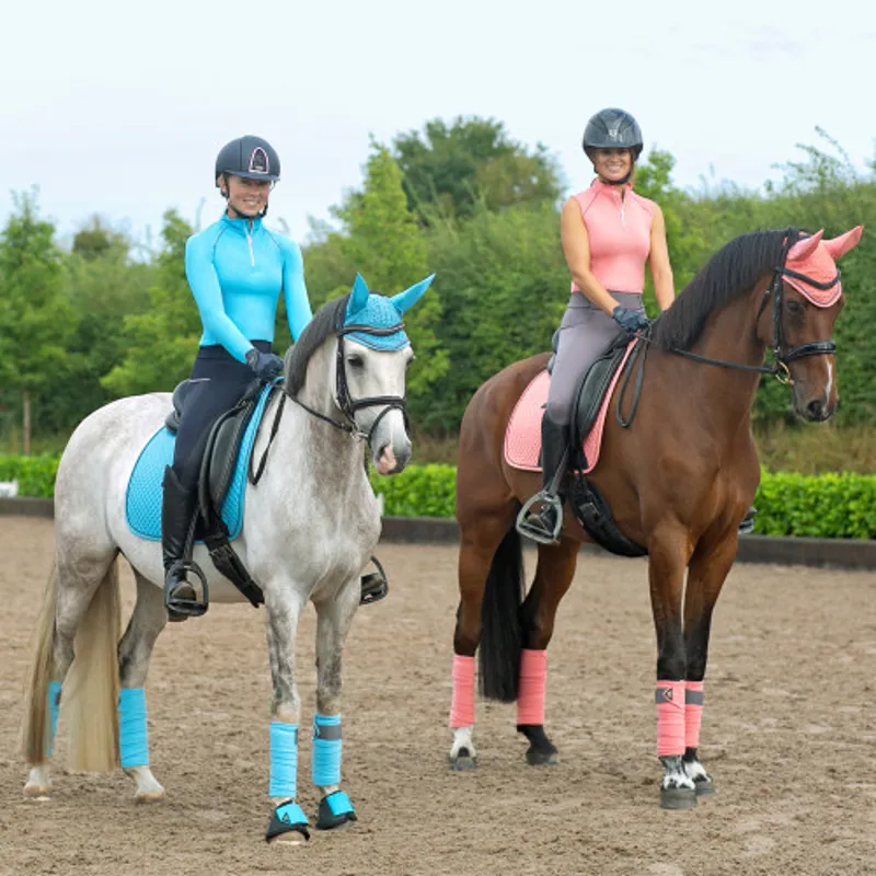 Hy Equestrian Sport Active Fly Veil in Sky Blue - WEB EXCLUSIVE-2