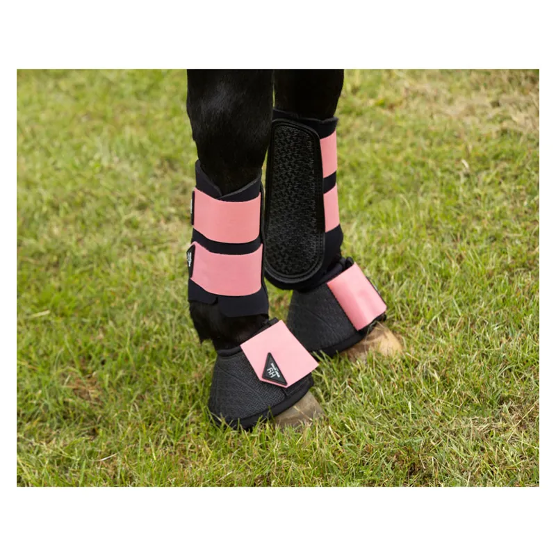 Hy Equestrian Sport Active Over Reach Boots in Coral Rose - WEB EXCLUSIVE-1