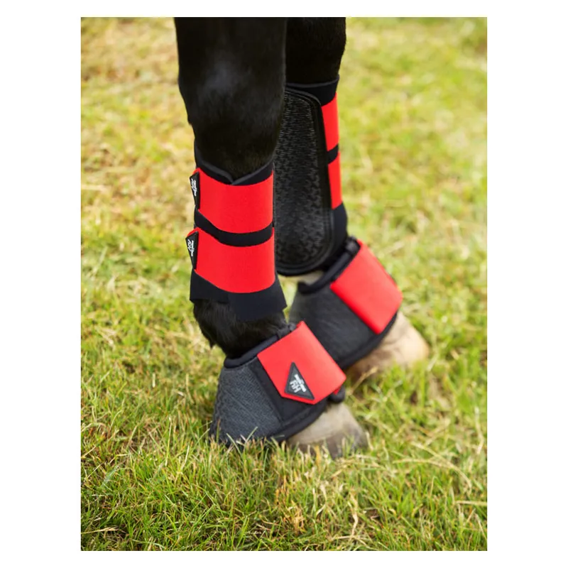 Hy Equestrian Sport Active Over Reach Boots in Red-1