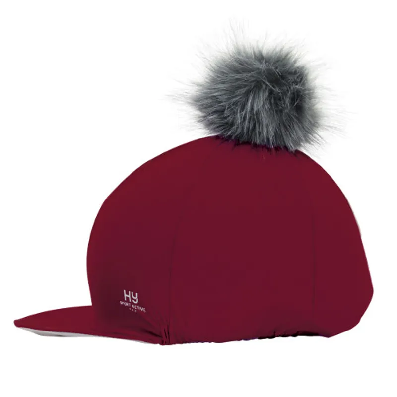 Hy Sport Active Pom Pom Hat Silk in Vivid Merlot
