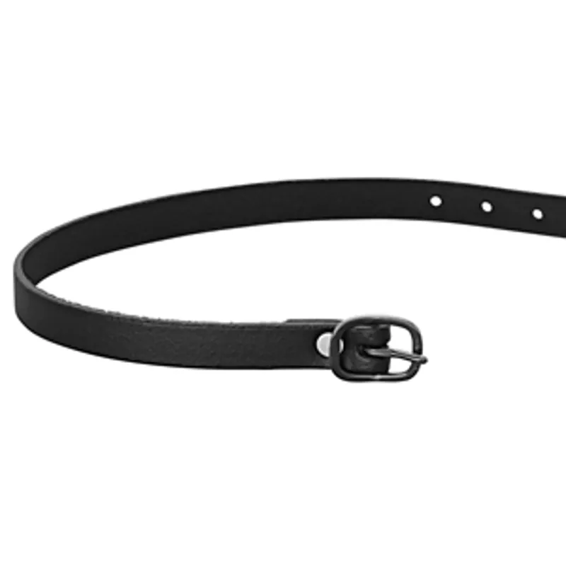 Sprenger Leather Spur Straps in Black with Black Buckle