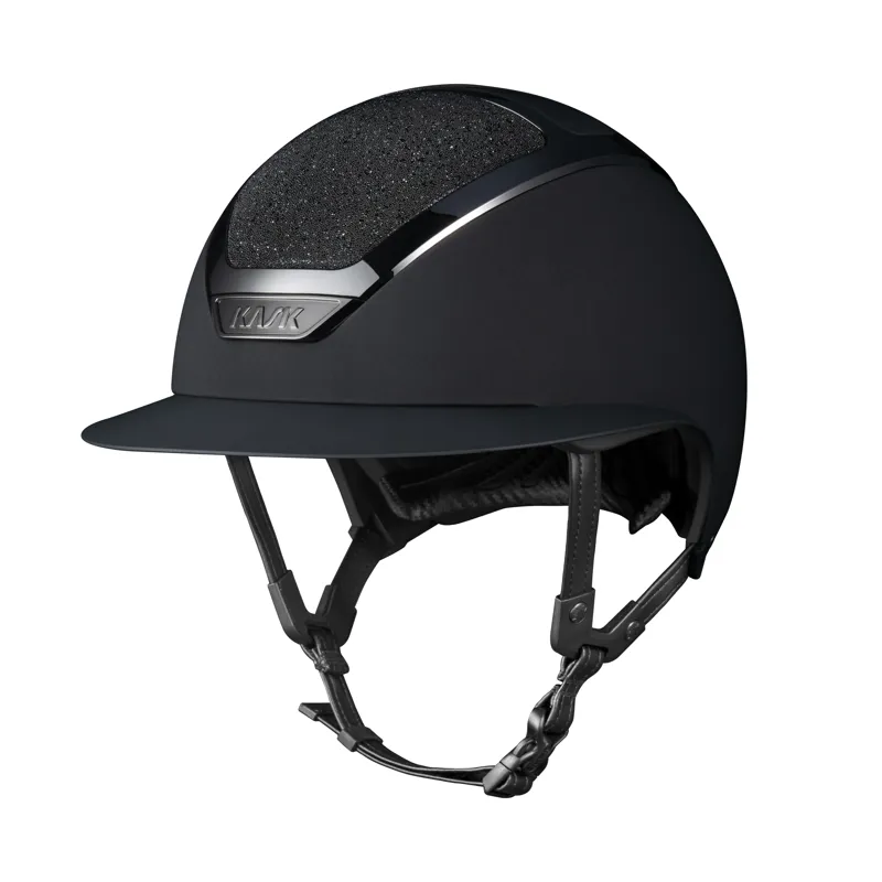 Kask Star Lady Riding Hat in Chrome Black with Black Swarovski Carpet