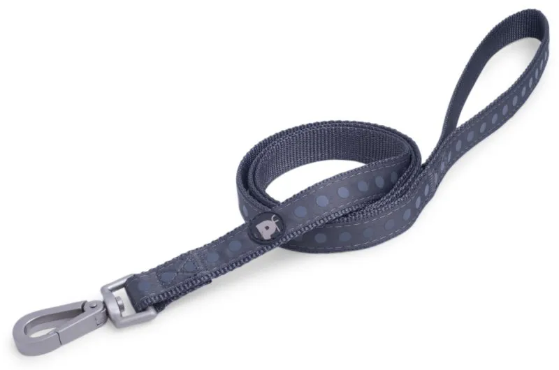 Petface Tonal Dots Dog Lead in Steel Grey