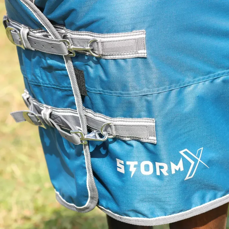 StormX Empra 50g Turnout Rug in Teal-4
