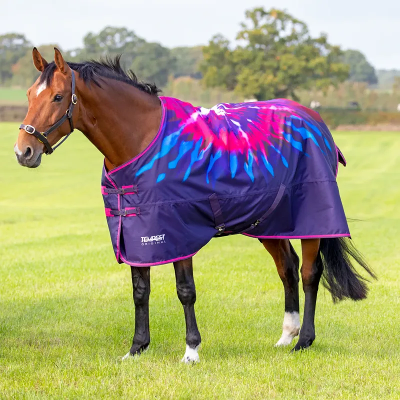 Shires Tempest Original 200g Turnout Rug in Pink Tie Dye