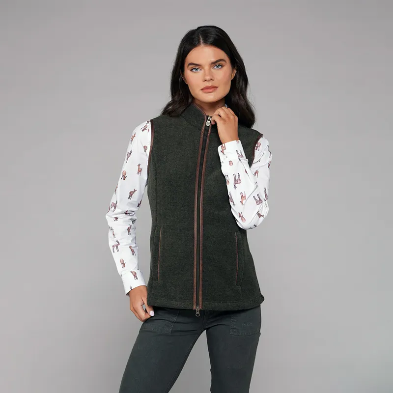 Toggi Regent Fleece Gilet Ladies in Forest Green-1