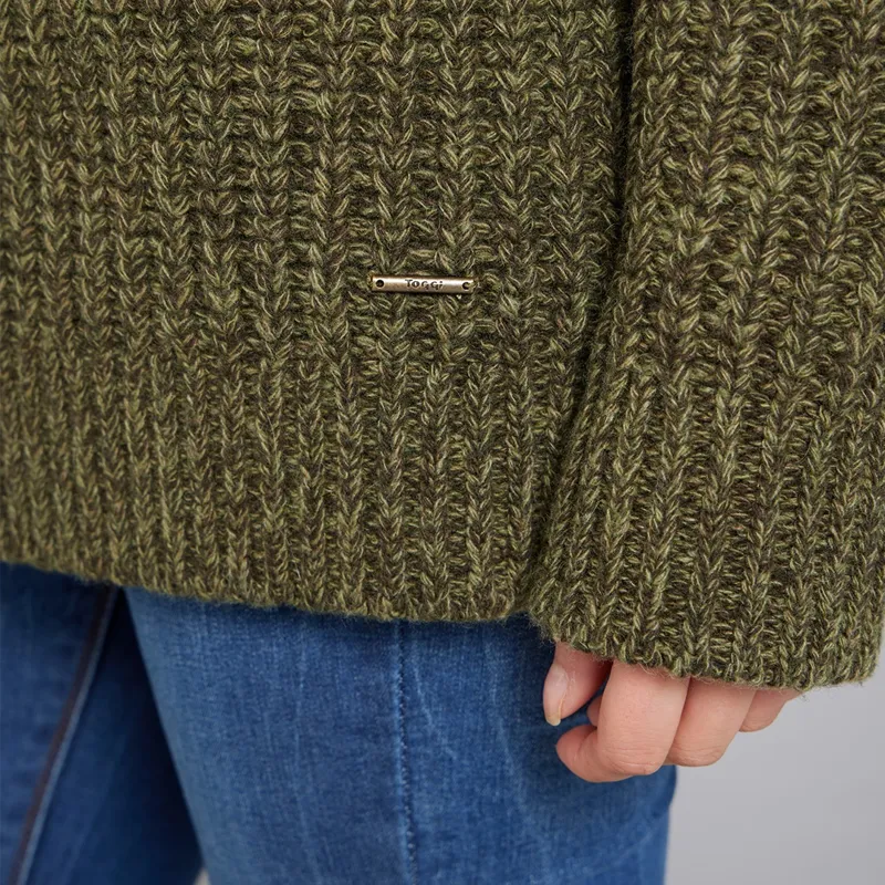 Toggi Ruislip Chunky Knit Sweater Ladies in Olive Green-6