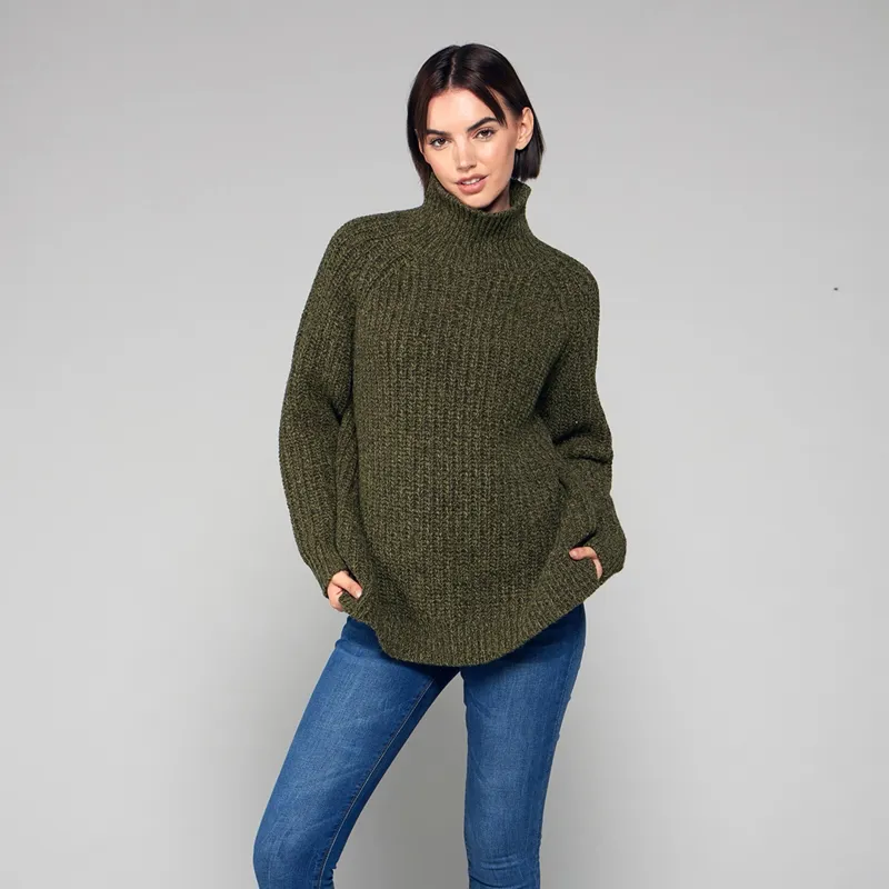Toggi Ruislip Chunky Knit Sweater Ladies in Olive Green