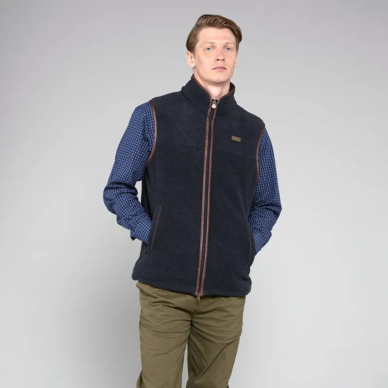 Toggi Tudor Fleece Gilet Mens in Midnight Navy-2