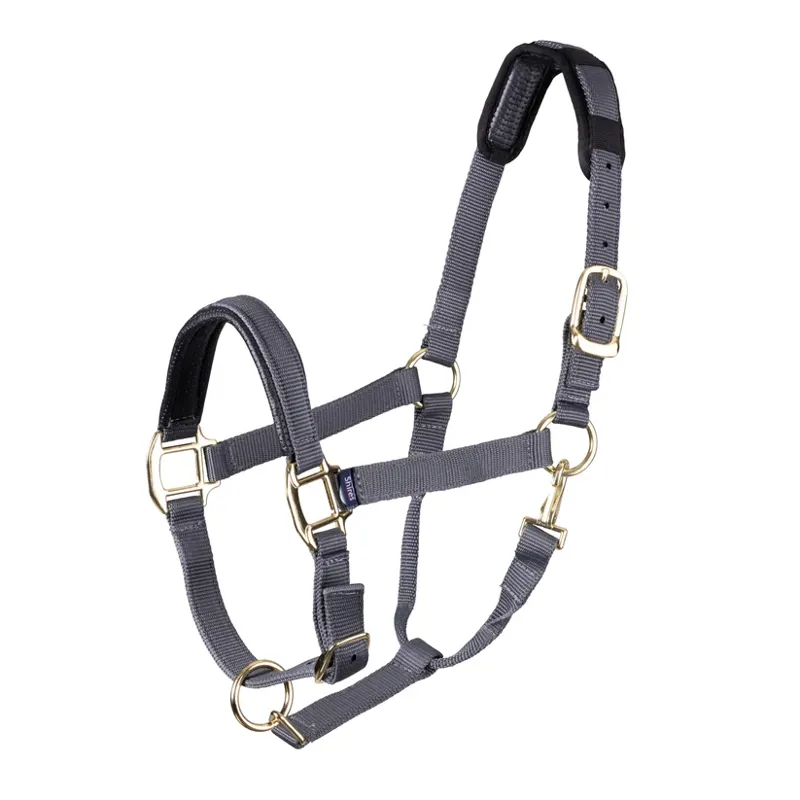 Shires Topaz Nylon Headcollar in Grey - WEB EXCLUSIVE