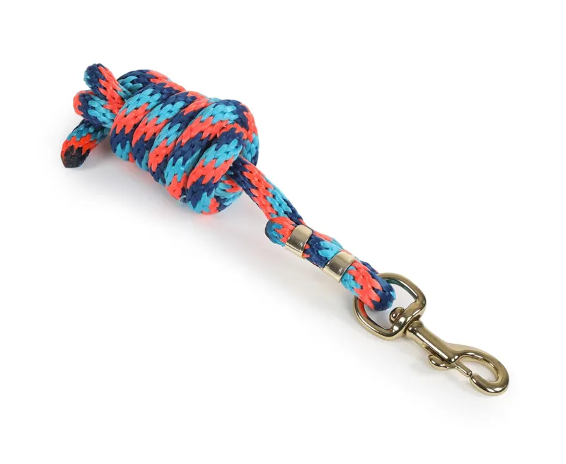 Shires Topaz Lead Rope in Orange/Navy/Turquoise - WEB EXCLUSIVE