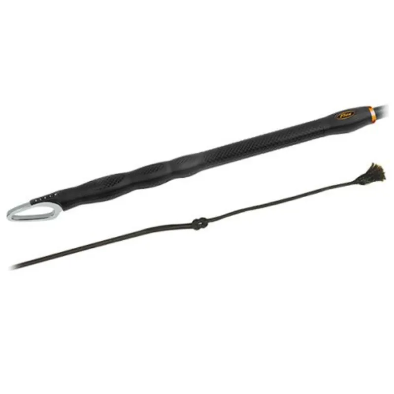 Fleck Triple Balance Grip Dressage Whip in Black