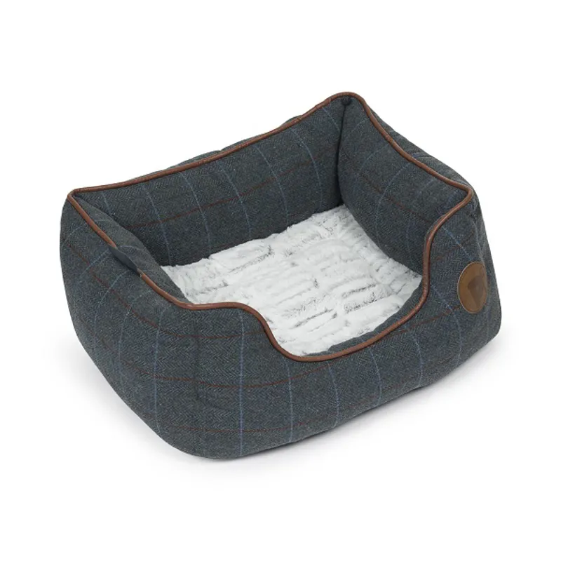 Petface Twilight Tweed Square Dog Bed