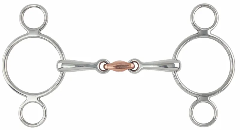Shires Two Ring Copper Lozenge Gag