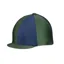Hy Equestrian Two Tone Lycra Hat Silk in Green/Navy - WEB EXCLUSIVE