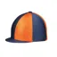 Hy Equestrian Two Tone Lycra Hat Silk in Navy/Orange - WEB EXCLUSIVE