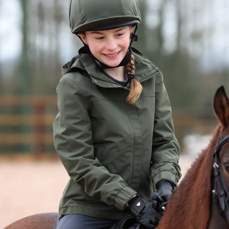 Aubrion React Thermal Waterproof Coat Young Rider in Khaki-8