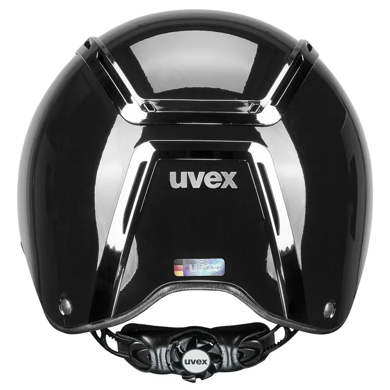 Uvex Exxeed Shiny Chrome Riding Helmet in Black-2