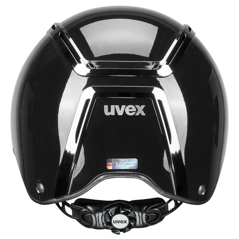 Uvex Exxeed Shiny Chrome Riding Helmet in Black-1