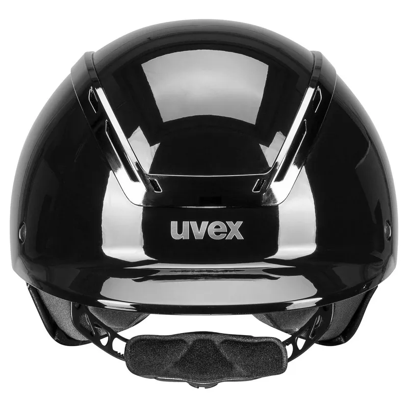 Uvex Exxeed Shiny Chrome Riding Helmet in Black-3