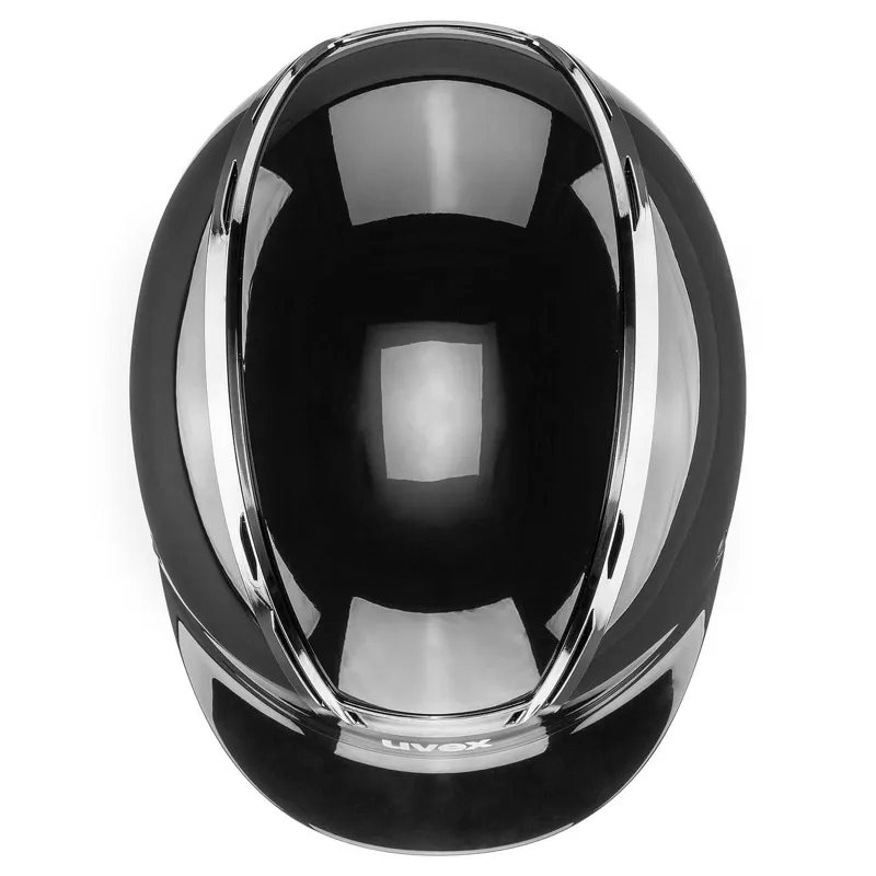 Uvex Exxeed Shiny Chrome Riding Helmet in Black-4