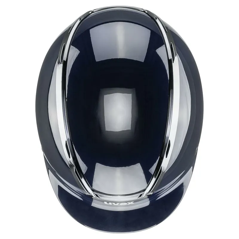 Uvex Exxeed Shiny Chrome Riding Helmet in Navy-5
