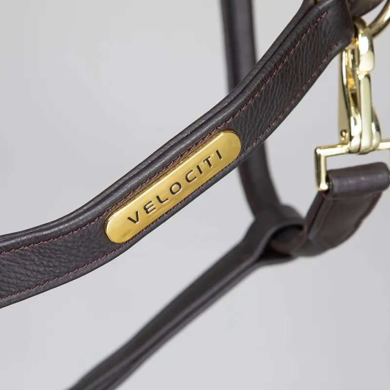 Velociti RAPIDA Comfort Leather Headcollar in Havana-2