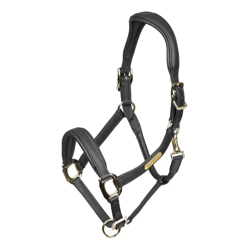Velociti RAPIDA Comfort Leather Headcollar in Black