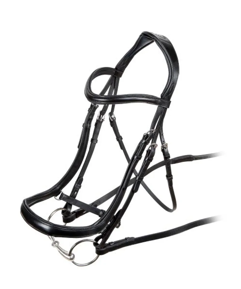 Velociti RAPIDA Ergonomic Curved Cavesson Bridle in Brown