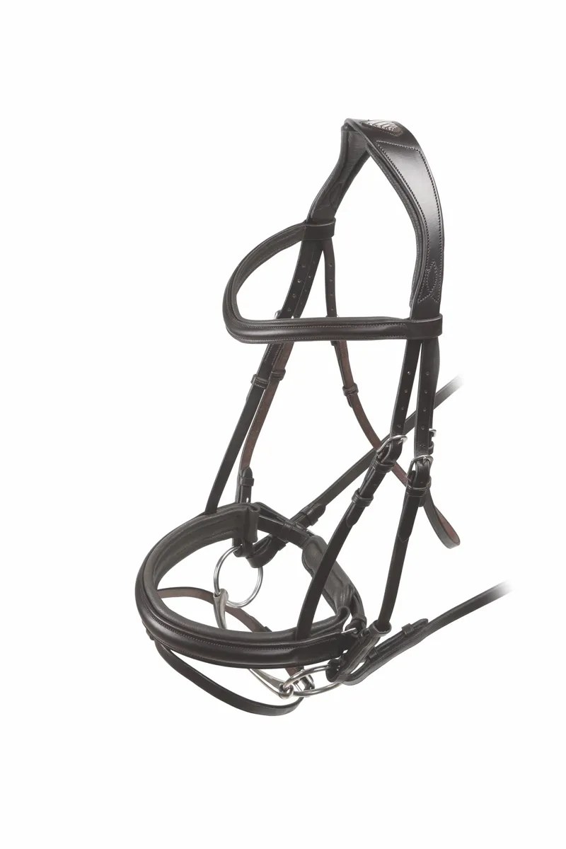 Velociti RAPIDA Dressage Bridle with Flash in Brown-2